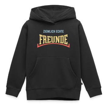 Ziemlich Echte Freunde (Freundschaft / Konkav / 3) - Kinder Premium Organic Hoodie - Schwarz - Vorne - AI Model Kid Male (0cm)