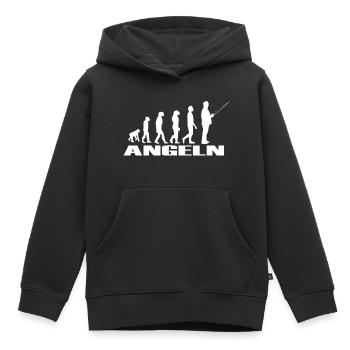 Angeln - Kinder Premium Organic Hoodie - Schwarz - Vorne - AI Model Kid Male (0cm)