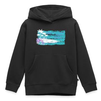 Grunge Paradise 02 - Sweat Premium à capuche enfant bio - noir - Devant - AI Model Kid Male (0cm)