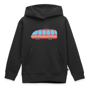 tram bahn - Kinder Premium Organic Hoodie - Schwarz - Vorne - AI Model Kid Male (0cm)