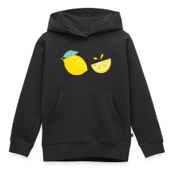 citrons frais - citrons frais - Sweat Premium à capuche enfant bio - noir - Devant - AI Model Kid Male (0cm)