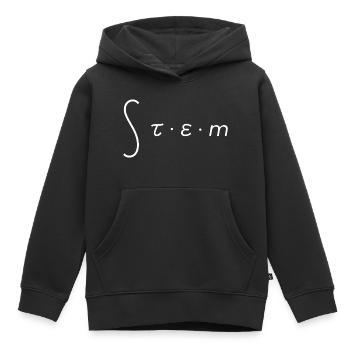TIGE - Sweat Premium à capuche enfant bio - noir - Devant - AI Model Kid Male (0cm)