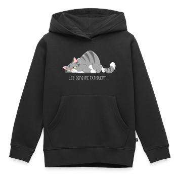 Menschen machen mich müde - Kinder Premium Organic Hoodie - Schwarz - Vorne - AI Model Kid Male (0cm)