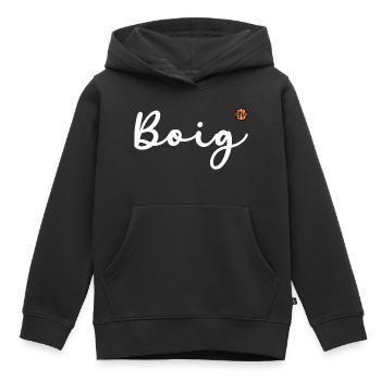 Catalan - Boig 2 – par OBV - Sweat Premium à capuche enfant bio - noir - Devant - AI Model Kid Male (0cm)