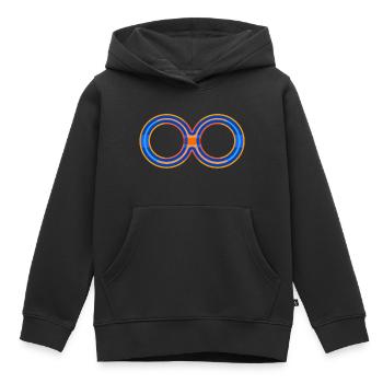 Huit Infini 10 - Sweat Premium à capuche enfant bio - noir - Devant - AI Model Kid Male (0cm)