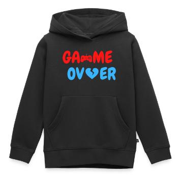 Game over - Kids Premium Organic Hoodie - black - Front - AI Model Kid Male (0cm)