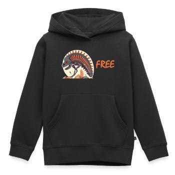 Sans fossiles - Sweat Premium à capuche enfant bio - noir - Devant - AI Model Kid Male (0cm)
