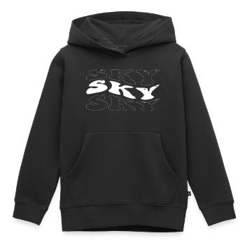Funny Sky Groovy 4 Männer Frauen Cool Sky Batikfarbe - Kinder Premium Organic Hoodie - Schwarz - Vorne - AI Model Kid Male (0cm)