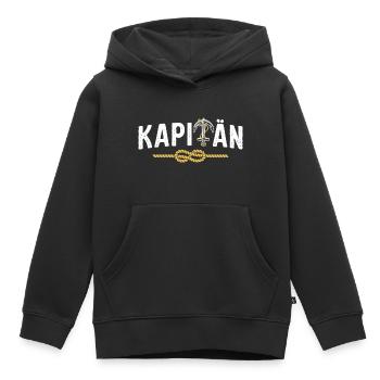 Kapitän - Kinder Premium Organic Hoodie - Schwarz - Vorne - AI Model Kid Male (0cm)