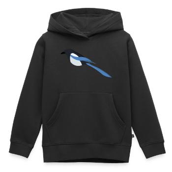 Elster - Kinder Premium Organic Hoodie - Schwarz - Vorne - AI Model Kid Male (0cm)