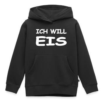 Eis - Kinder Premium Organic Hoodie - Schwarz - Vorne - AI Model Kid Male (0cm)