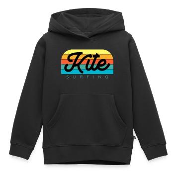 Kitesurfer Kiteboard Kitesurfen Kitesurf - Kinder Premium Organic Hoodie - Schwarz - Vorne - AI Model Kid Male (0cm)
