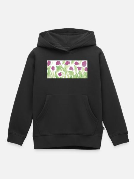 Das Leben ist eine Blumenwiese - Kinder Premium Organic Hoodie - Schwarz