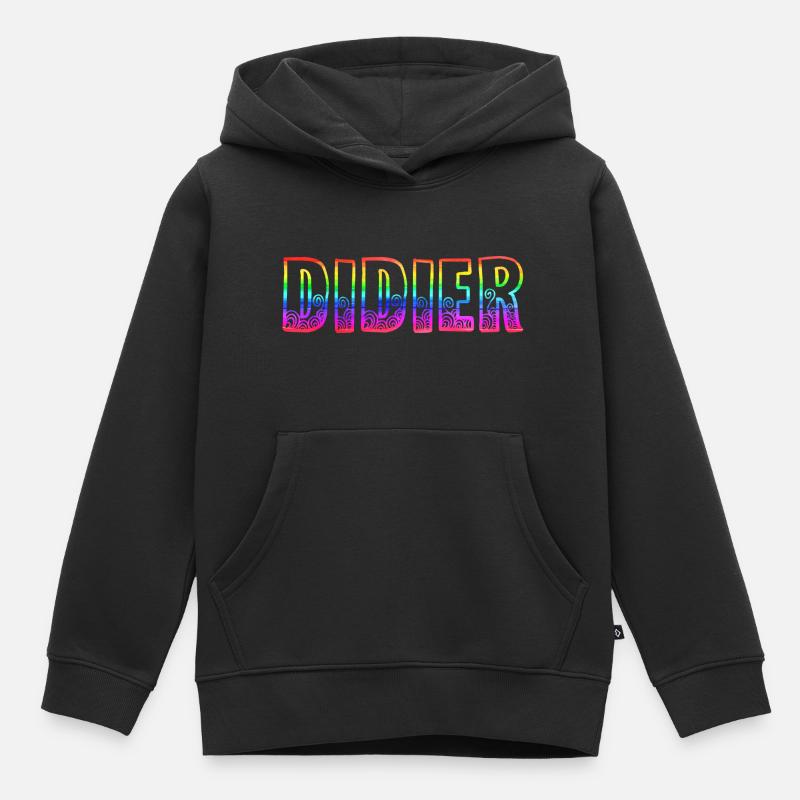 didier rs regenbogen - Kinder Premium Organic Hoodie - Schwarz