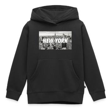 New York Manhattan - Kinder Premium Organic Hoodie - Schwarz - Vorne - AI Model Kid Male (0cm)