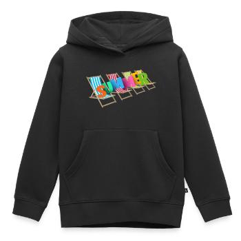 Sommer - Kinder Premium Organic Hoodie - Schwarz - Vorne - AI Model Kid Male (0cm)