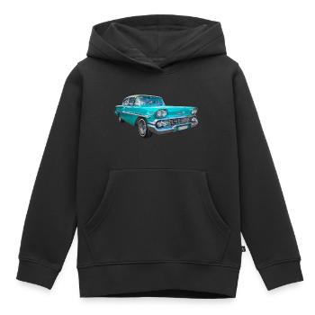 Cuba Auto - Sweat Premium à capuche enfant bio - noir - Devant - AI Model Kid Male (0cm)