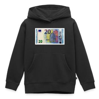 20 euro - Kinder Premium Organic Hoodie - Schwarz - Vorne - AI Model Kid Male (0cm)