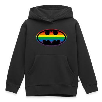 Ligue De Justice D'Amérique Batman arc-en-ciel - Sweat Premium à capuche enfant bio - noir - Devant - AI Model Kid Male (0cm)