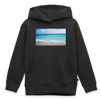 mer - Sweat Premium à capuche enfant bio - noir - Devant - AI Model Kid Male (0cm)