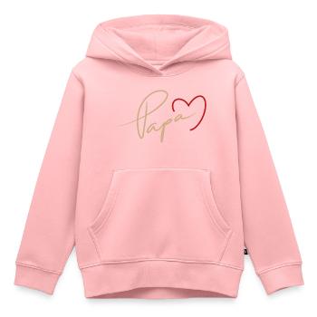 Fête des pères - Sweat Premium à capuche enfant bio - rose - Devant - AI Model Kid Female (0cm)