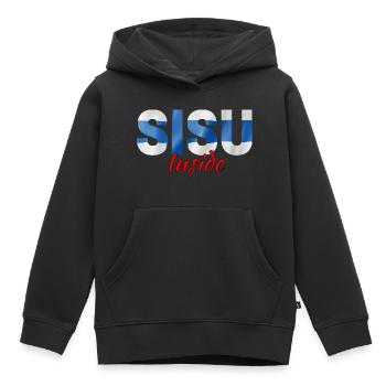 Sisu Inside - Kids Premium Organic Hoodie - black - Front - AI Model Kid Male (0cm)