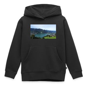 Zell am See - Kinder Premium Organic Hoodie - Schwarz - Vorne - AI Model Kid Male (0cm)