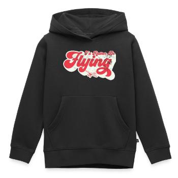 Je préférerais en pilotant l’aviation - Sweat Premium à capuche enfant bio - noir - Devant - AI Model Kid Male (0cm)