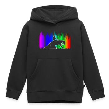 Westernreiten Westernreiter Pferdeliebhaber - Kinder Premium Organic Hoodie - Schwarz - Vorne - AI Model Kid Male (0cm)