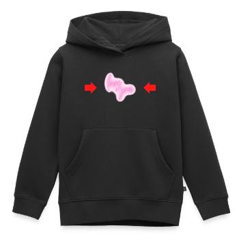 Je t’aime - Sweat Premium à capuche enfant bio - noir - Devant - AI Model Kid Male (0cm)