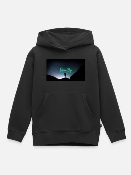Dream big - Kinder Premium Organic Hoodie - Schwarz