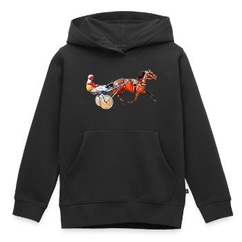 Trotting trotting race - Kids Premium Organic Hoodie - black - Front - AI Model Kid Male (0cm)