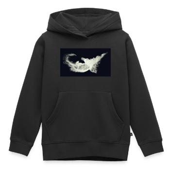 Nocturnal/Lost [Third] - Kids Premium Organic Hoodie - black - Front - AI Model Kid Male (0cm)