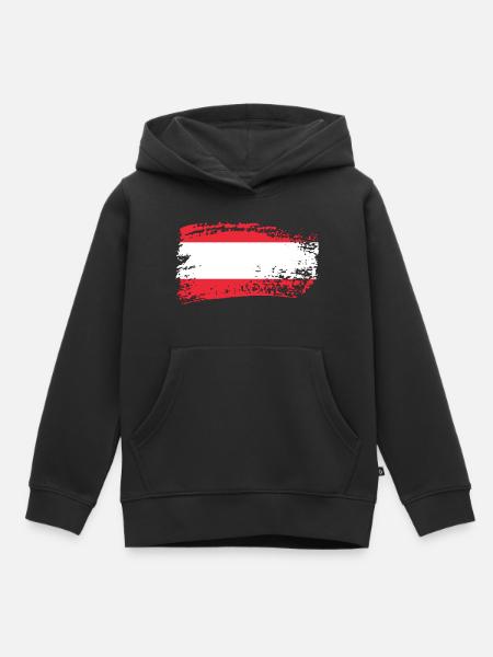 Austria Cool - Kinder Premium Organic Hoodie - Schwarz