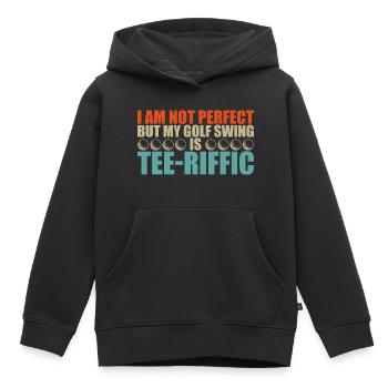 Golf Player Tee-Riffic Golf Swing - Kids Premium Organic Hoodie - black - Front - AI Model Kid Male (0cm)