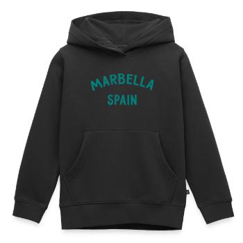 Marbella Espagne Espagne España - Sweat Premium à capuche enfant bio - noir - Devant - AI Model Kid Male (0cm)