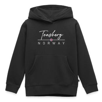 Norvège - Tonsberg - Norvège - Norvège - Sweat Premium à capuche enfant bio - noir - Devant - AI Model Kid Male (0cm)