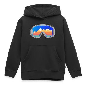 Skibrille Skifahrer Vintage Design hell - Kinder Premium Organic Hoodie - Schwarz - Vorne - AI Model Kid Male (0cm)