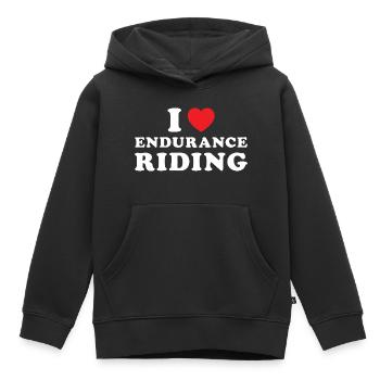 Cycliste J’adore l’endurance - Sweat Premium à capuche enfant bio - noir - Devant - AI Model Kid Male (0cm)