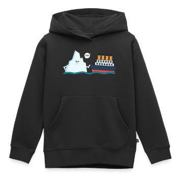 Titanic : Parodie drôle de Titanic et I-ceberg Poke - Sweat Premium à capuche enfant bio - noir - Devant - AI Model Kid Male (0cm)