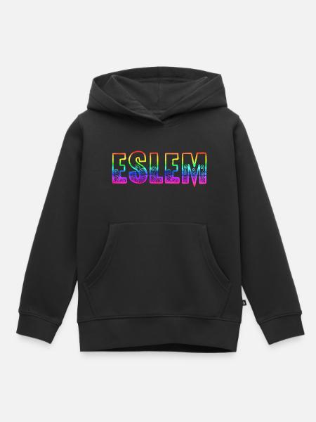 eslem rs regenbogen - Kinder Premium Organic Hoodie - Schwarz