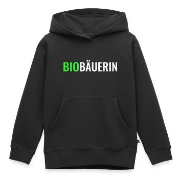Biobäuerin Bio Landwirtin Biobauernhof biologisch - Kinder Premium Organic Hoodie - Schwarz - Vorne - AI Model Kid Male (0cm)