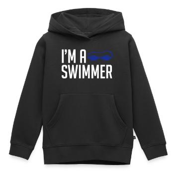 flotteur - Sweat Premium à capuche enfant bio - noir - Devant - AI Model Kid Male (0cm)