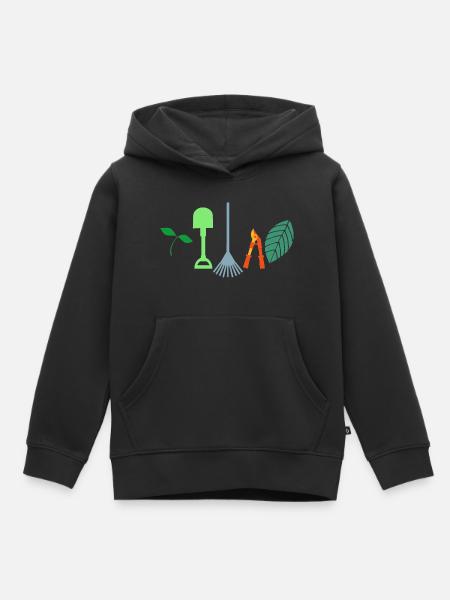 Gartenarbeit Gartengeräte - Kinder Premium Organic Hoodie - Schwarz