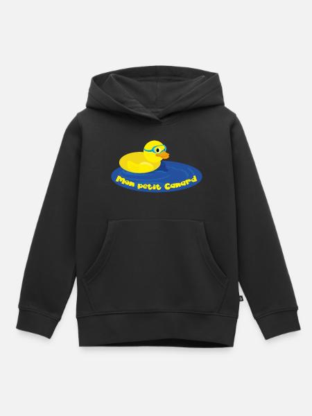Mon petit Canard - Sweat Premium à capuche enfant bio - noir