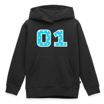 01 - Team - Teamsport - Kinder Premium Organic Hoodie - Schwarz - Vorne - AI Model Kid Male (0cm)