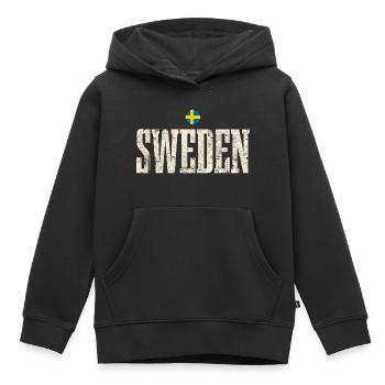 Schweden - Kinder Premium Organic Hoodie - Schwarz - Vorne - AI Model Kid Male (0cm)