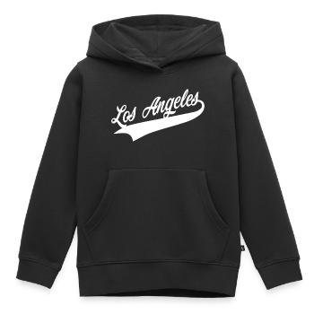Los Angeles - Sweat Premium à capuche enfant bio - noir - Devant - AI Model Kid Male (0cm)