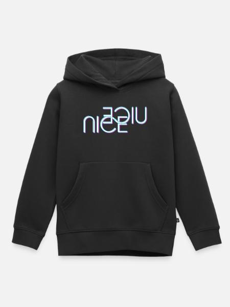 Nice schriftzug - Kinder Premium Organic Hoodie - Schwarz