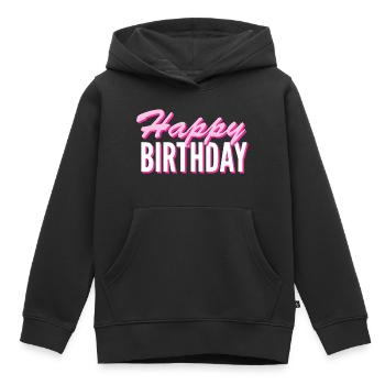 Félicitations Idée cadeau de vœux d’anniversaire - Sweat Premium à capuche enfant bio - noir - Devant - AI Model Kid Male (0cm)